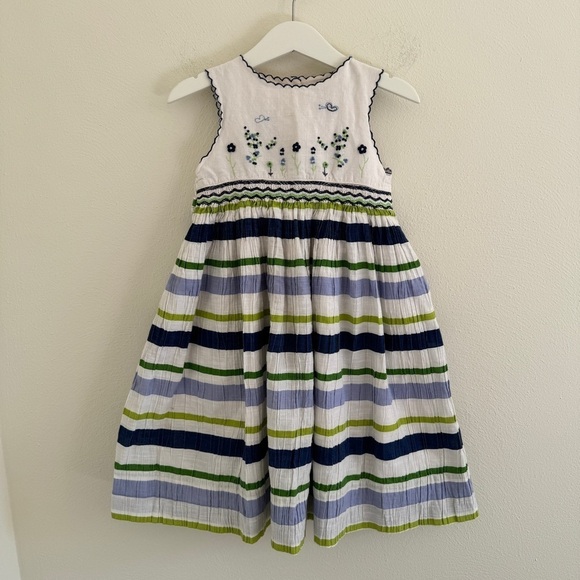 Kids Sarah Louise England Embroidered and Smocked Dress 4T - Picture 1 of 11